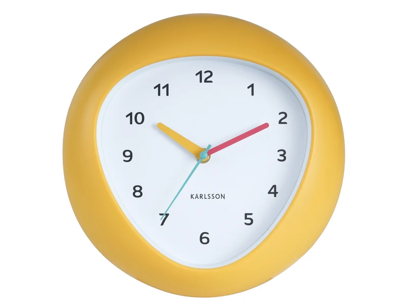 Karlsson Funky Vibes KA6049YE Wanduhr Leuchtendes Gelb • Geräuschloses Sweep-Uhrwerk • Verspieltes Retro-Design
