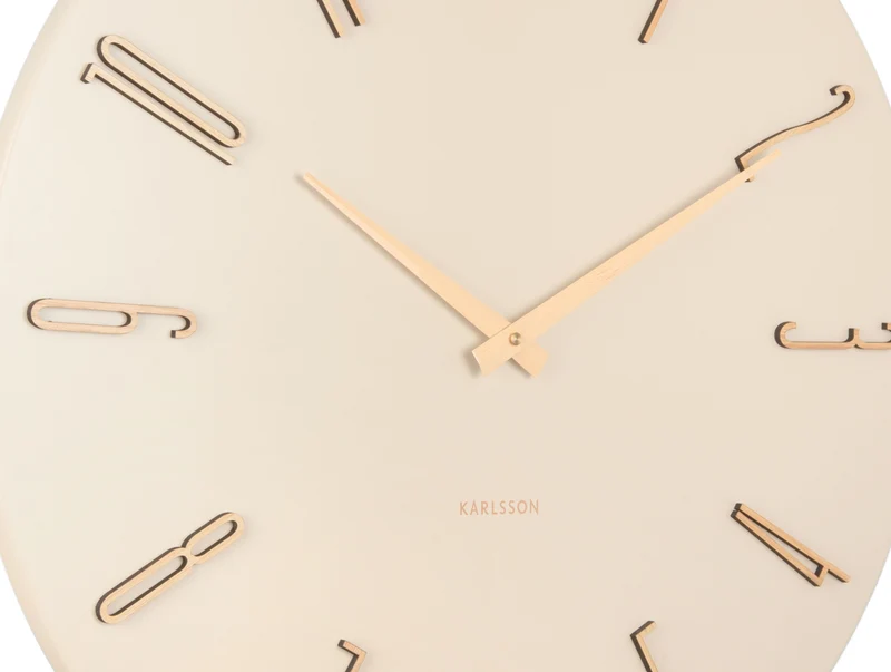 Karlsson Esmerado Large KA6073WH Wanduhr Cremeweiß • Geräuschloses Sweep-Uhrwerk • Elegantes Metalldesign