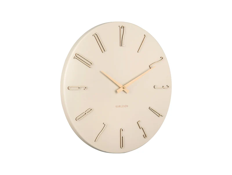 Karlsson Esmerado KA6072WH Wanduhr Cremeweiß • Sweep-Uhrwerk • Elegantes Eisengehäuse