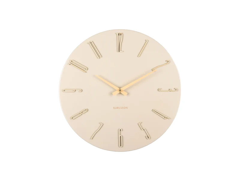 Karlsson Esmerado KA6072WH Wanduhr Cremeweiß • Sweep-Uhrwerk • Elegantes Eisengehäuse