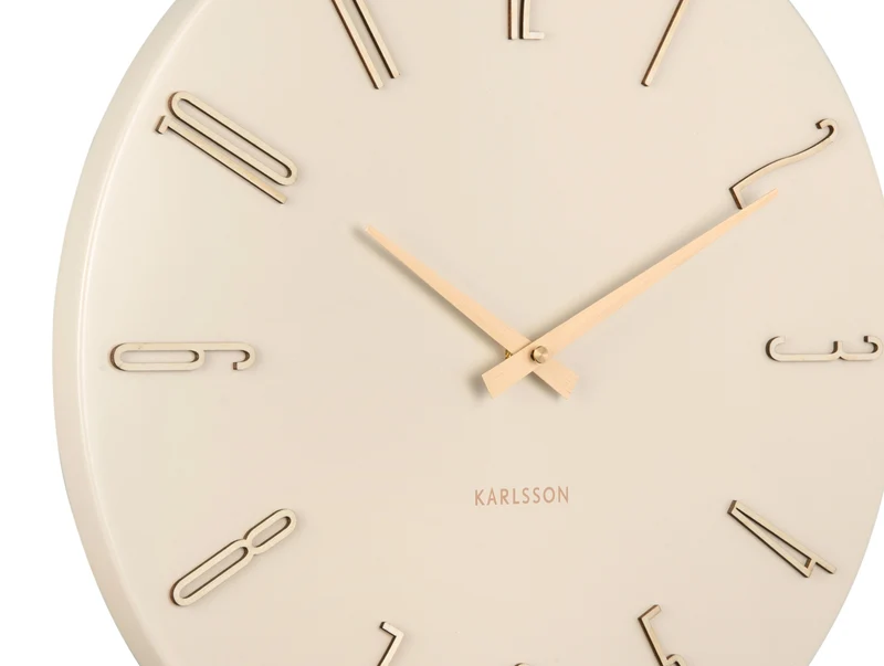 Karlsson Esmerado KA6072WH Wanduhr Cremeweiß • Sweep-Uhrwerk • Elegantes Eisengehäuse