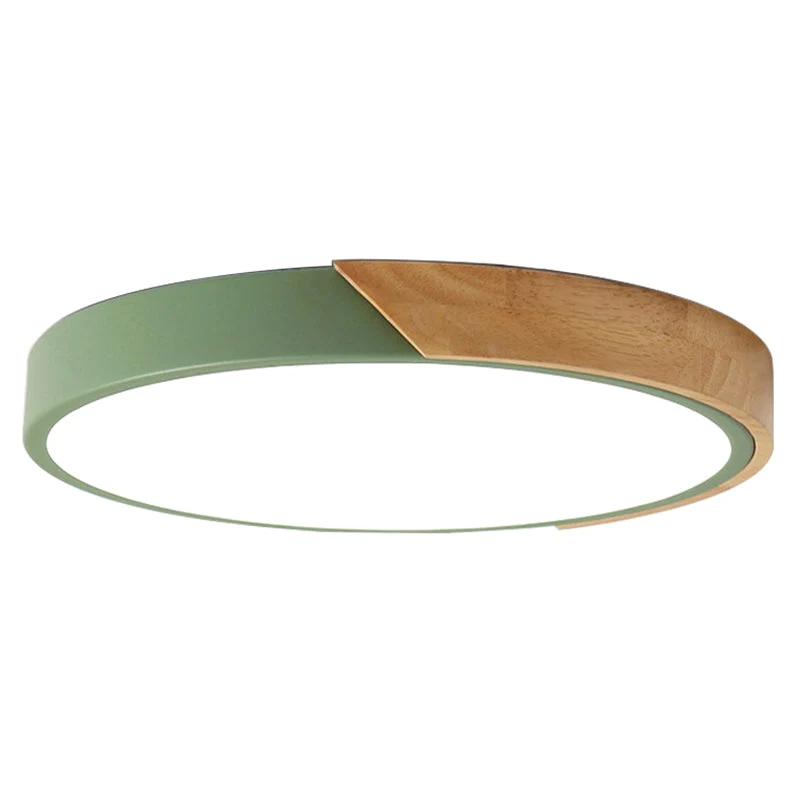 Moderne Plafondlamp Rond Acryl voor Slaapkamer Wit Grijs Groen Roze Geel Blauw Zwart LED Flush Mount Verlichting 30cm 40cm 50cm 60cm | Sansoti