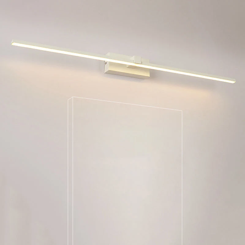 Minimalistische Lineaire LED Wandlamp Metaal Mat Zwart of Wit voor Badkamer Spiegel Strakke Verlichting Modern Design | Sansoti