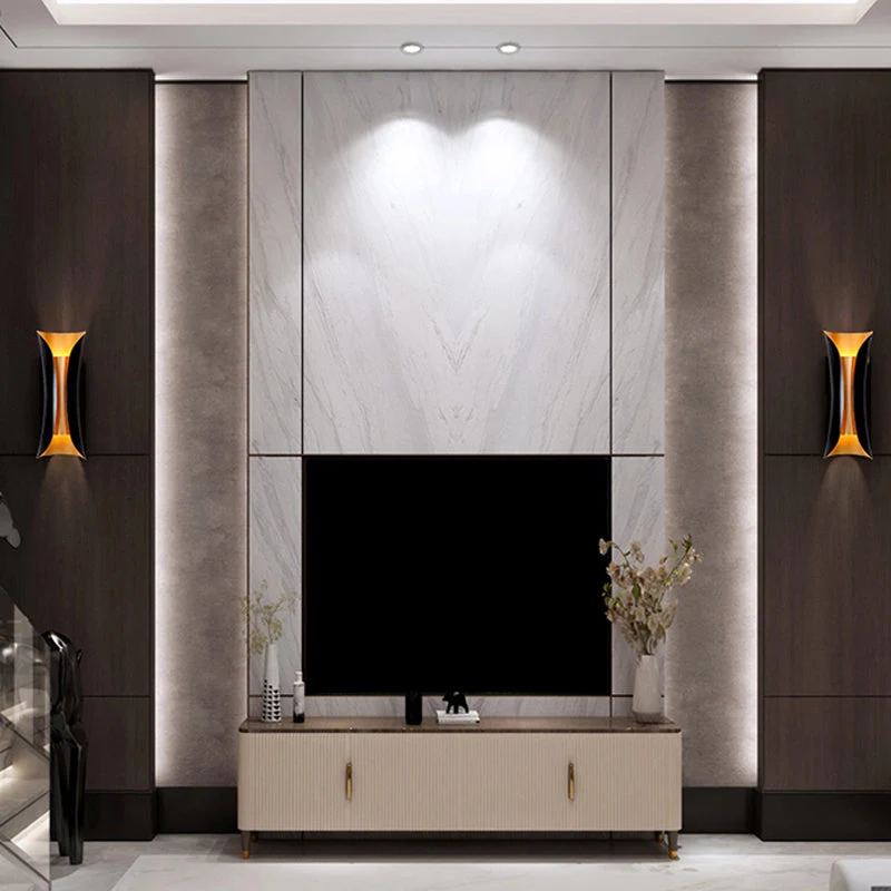 Moderne Wandlamp Zwart Metaal 2 Lichtpunten Gebogen Ontwerp 33cm 53cm 76cm | Sansoti