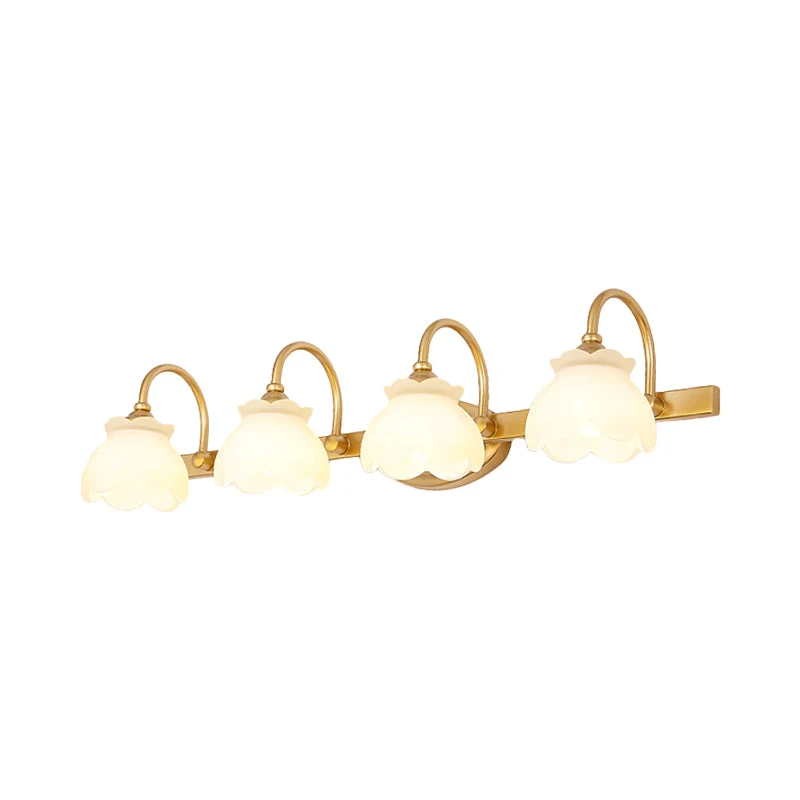 Traditionele Wandlamp Badkamerspiegel Verlichting LED Messing 2/3/4 Lichtpunten | Sansoti