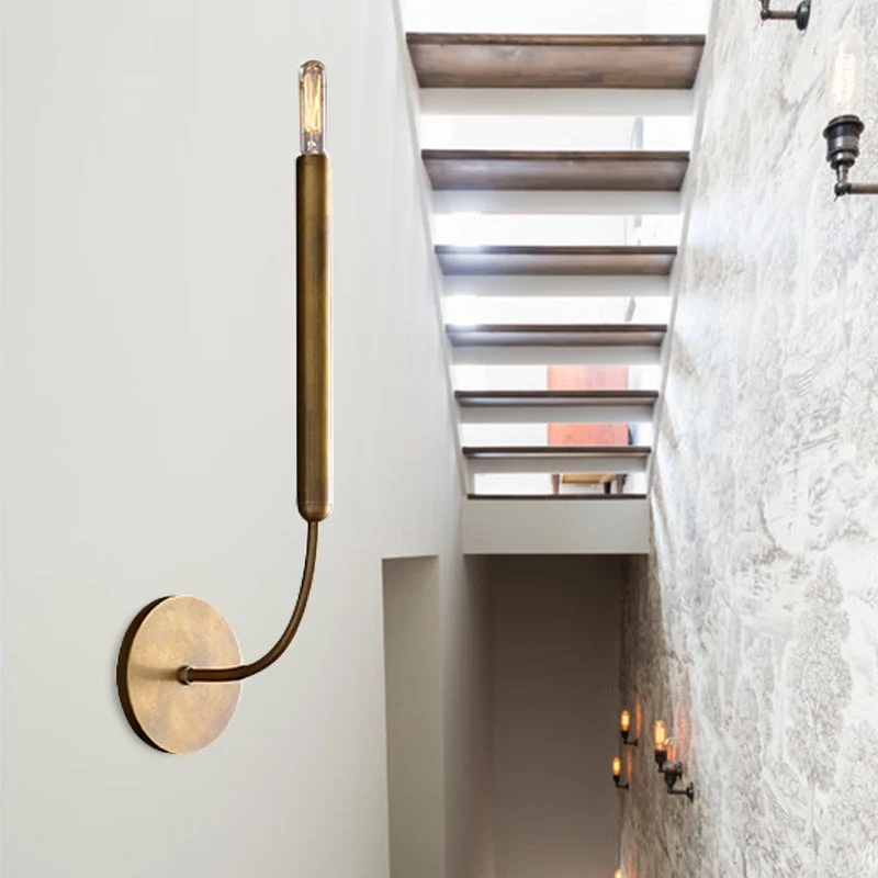 Metalen Buislamp Wandlamp Traditionele Stijl Zwart of Messing voor Eetkamer Woonkamer Hal | Sansoti