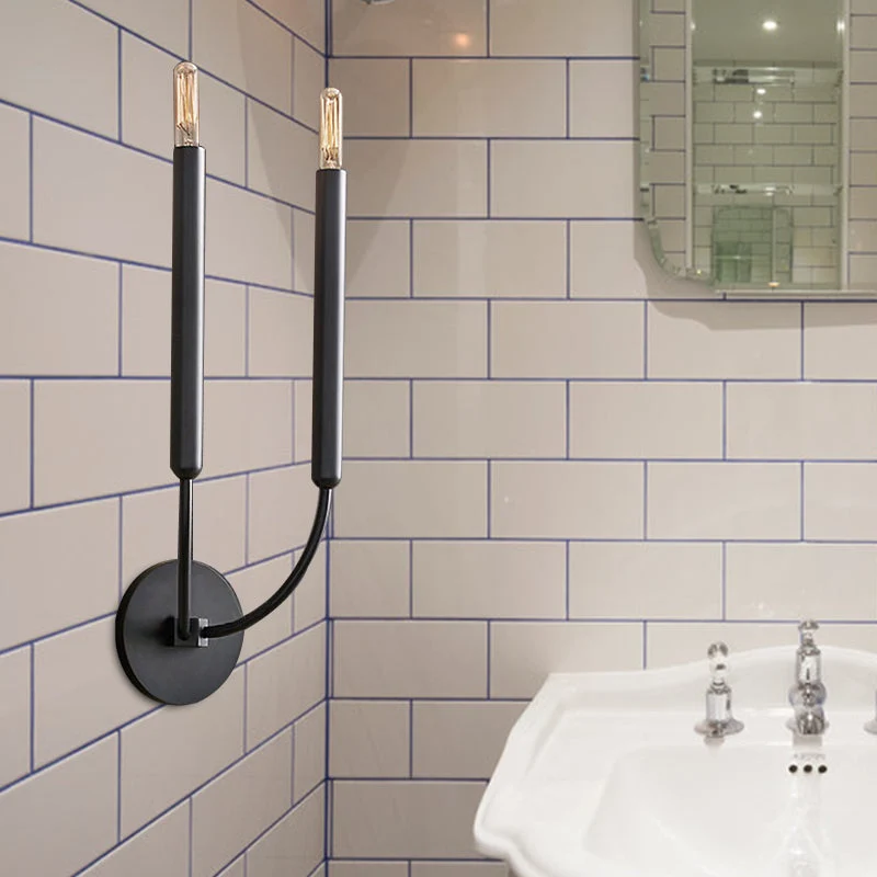 Metalen Buislamp Wandlamp Traditionele Stijl Zwart of Messing voor Eetkamer Woonkamer Hal | Sansoti