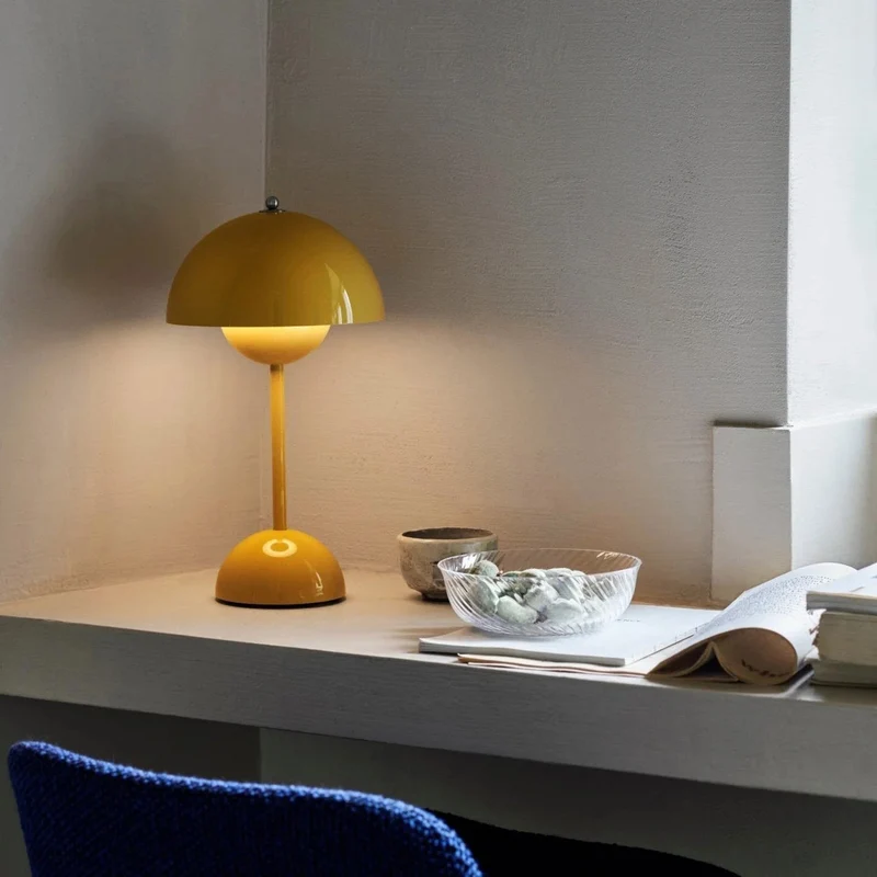 Draadloze Tafellamp met Geïntegreerde LED Accu — Dimbaar 3000K-6000K | Icoon Scandinavisch Design | Sansoti