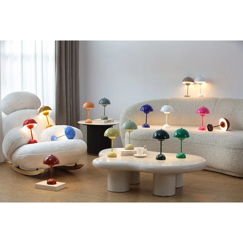 Draadloze Tafellamp met Geïntegreerde LED Accu — Dimbaar 3000K-6000K | Icoon Scandinavisch Design | Sansoti