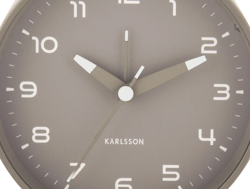 Karlsson Orgullo KA6029GY Wecker Dunkelgrau • Geräuschloses Sweep-Uhrwerk • Modernes Design