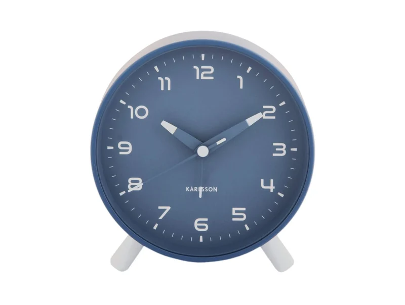 Karlsson Orgullo KA6029BL Wecker Klassikblau • Geräuschloses Sweep-Uhrwerk • Eisengehäuse