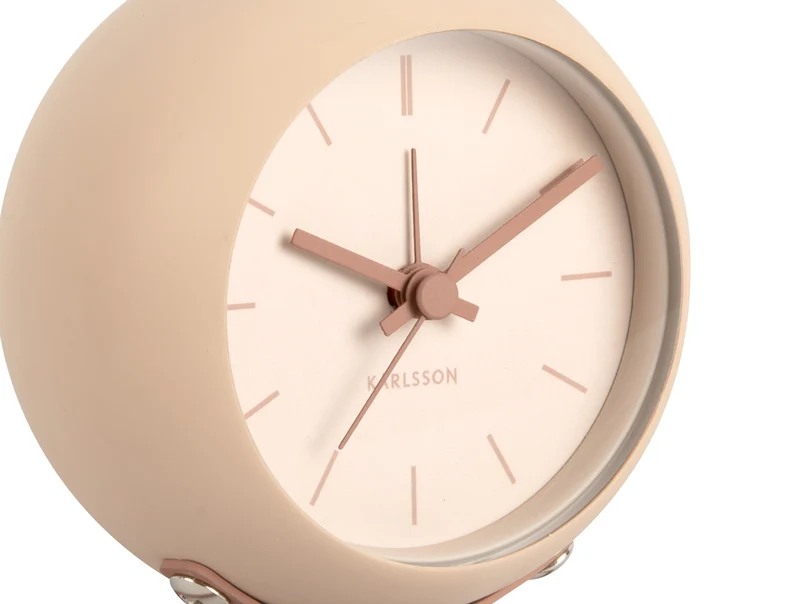 Karlsson Nirvana Globe KA5857SB Wecker Sandbraun • Geräuschloses Sweep-Uhrwerk • Schwebender Kugelstil