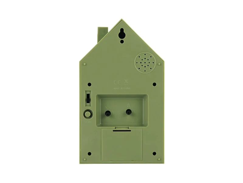 Karlsson Modern Cuckoo Oro KA6077GR Wecker Luxusgrün • Kuckucksgeräusch beim Alarm • Vergoldeter Vogel