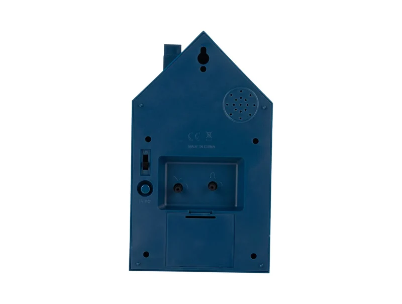Karlsson Modern Cuckoo Oro KA6077DB Wecker Dunkelblau • Kuckucksgeräusch beim Alarm • Vergoldeter Vogel