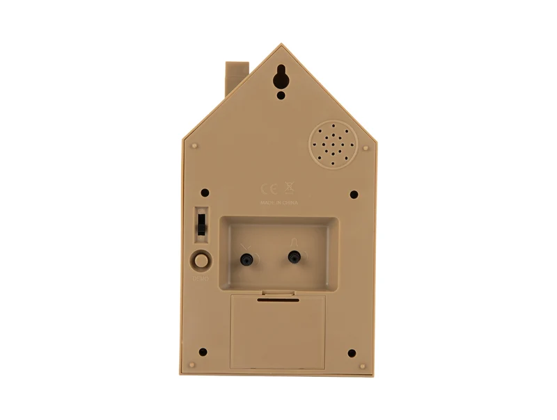 Karlsson Modern Cuckoo Oro KA6077BR Wecker Mochabraun • Kuckucksgeräusch beim Alarm • Vergoldeter Vogel