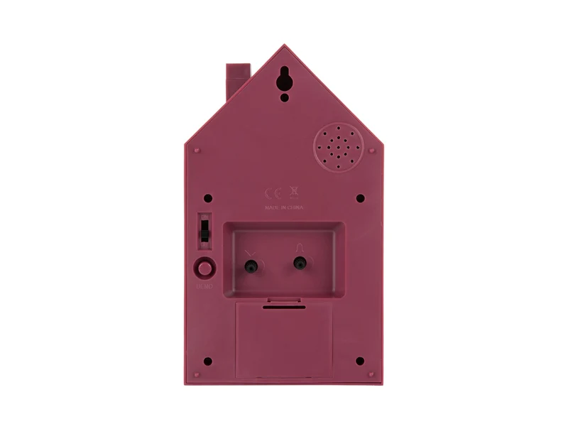 Karlsson Modern Cuckoo Oro KA6077PU Wecker Dunkelmauve • Kuckucksgeräusch mit Goldvogel • Snooze-Funktion