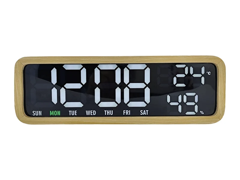 Karlsson Madera KA6145WH Wecker Weiß • Digitales LED-Display • Geräuschloser Betrieb