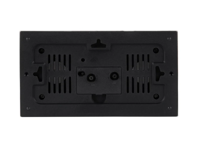 Karlsson Lujo Rectangle KA6066BK Wecker Schwarz • Geräuschloses Sweep-Uhrwerk • Retro-Design