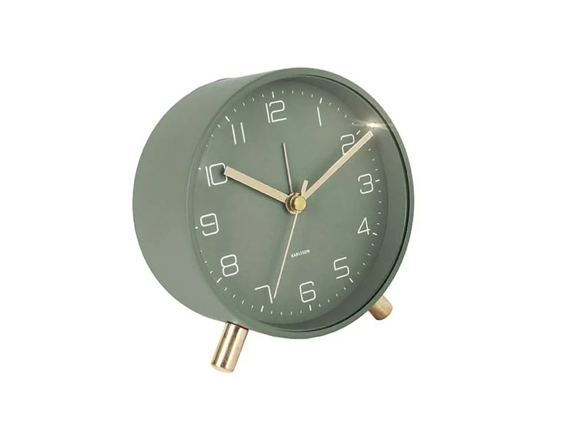 Karlsson Lofty KA5752GR Wecker Grün • Geräuschloses Sweep-Uhrwerk • Design von Armando Breeveld