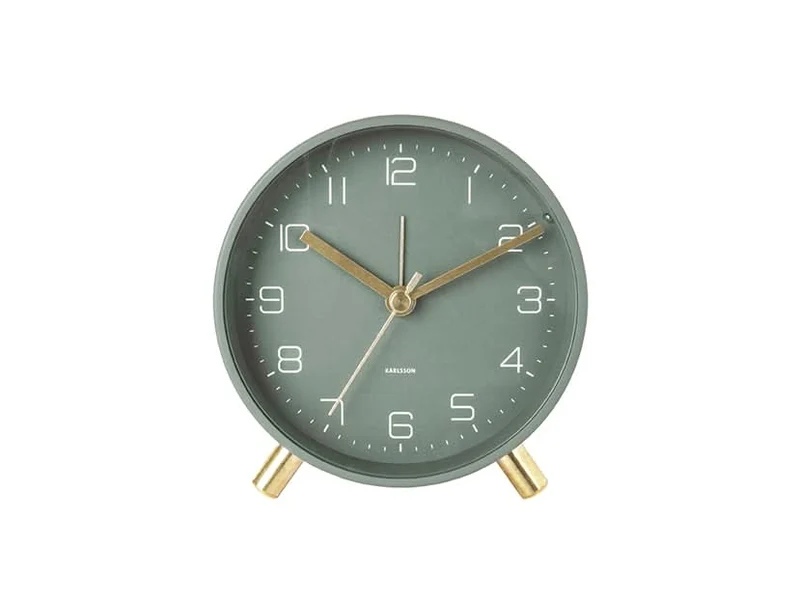 Karlsson Lofty KA5752GR Wecker Grün • Geräuschloses Sweep-Uhrwerk • Design von Armando Breeveld