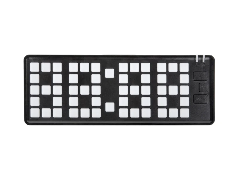Karlsson Keyboard KA5984BK Wecker Schwarz • Retro-Tastatur-Design • 3 Lichtmodi
