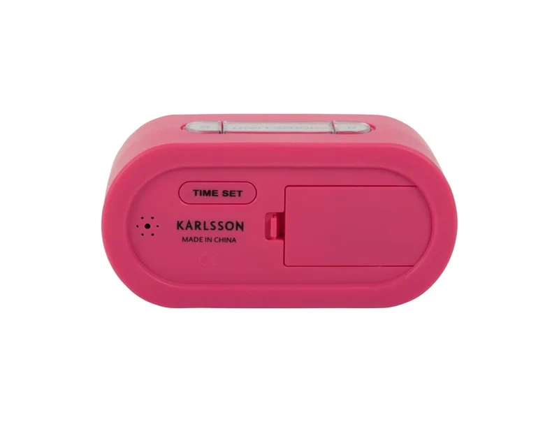Karlsson Gummy KA5753BP Wecker Pink • Digitales LCD-Display • Weiches Silikongehäuse