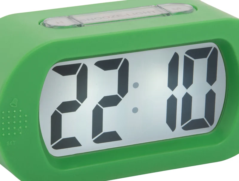 Karlsson Gummy KA5753BG Wecker Hellgrün • Digitales Display • Schlummerfunktion