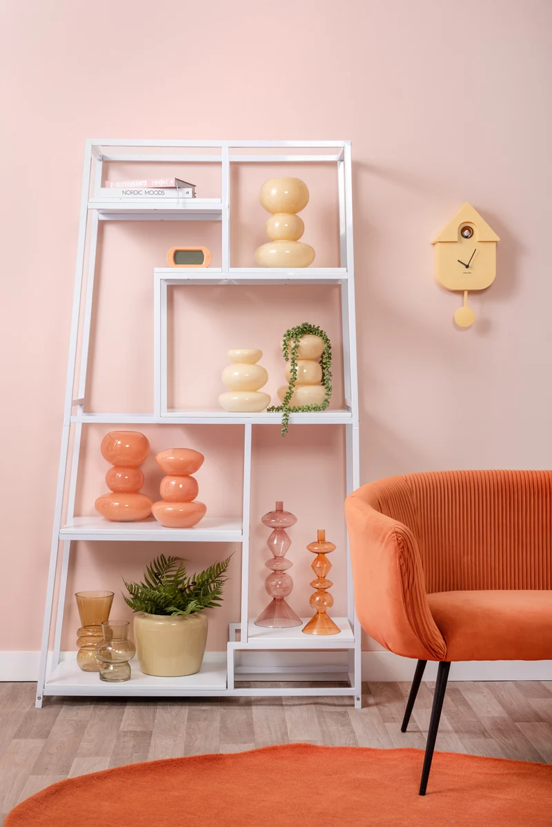 Karlsson Gummy KA5753LO Wecker Soft Orange • Geräuschloses Digitalwerk • Snooze & Nachtlicht