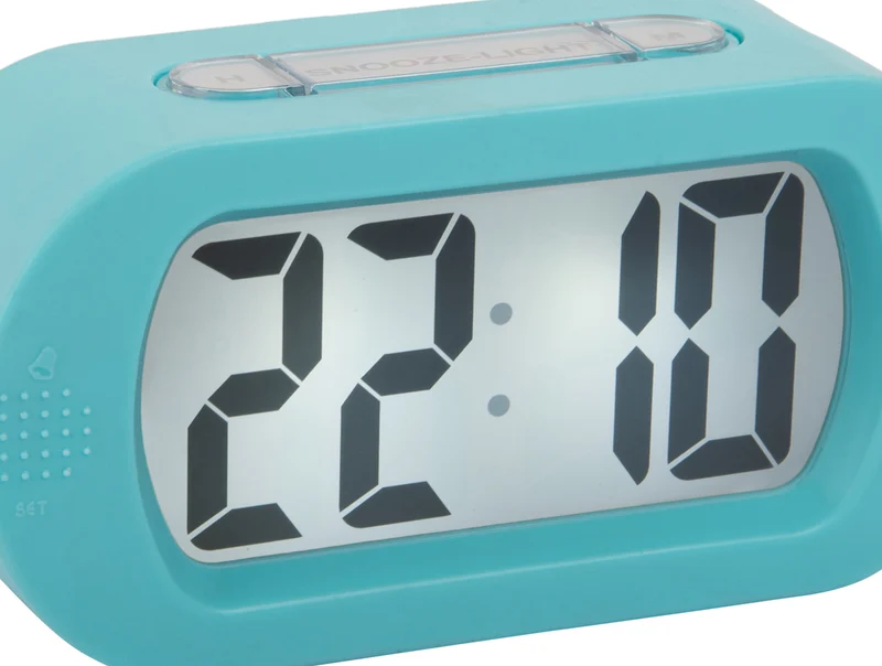 Karlsson Gummy KA5753BB Wecker Türkisblau • Digitales Display • Silikon-Gehäuse