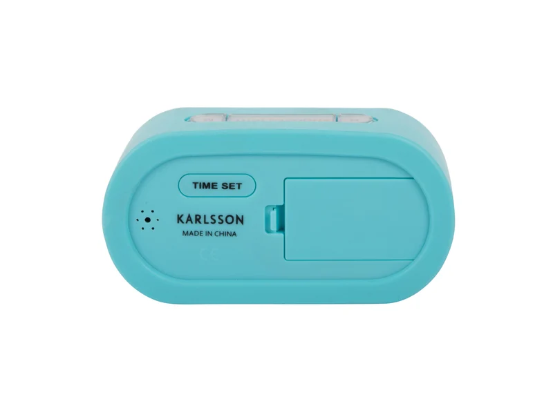 Karlsson Gummy KA5753BB Wecker Türkisblau • Digitales Display • Silikon-Gehäuse