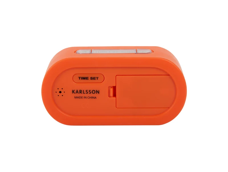 Karlsson Gummy KA5753OR Wecker Orange • Digitales LCD-Display • Großer Snooze-Knopf