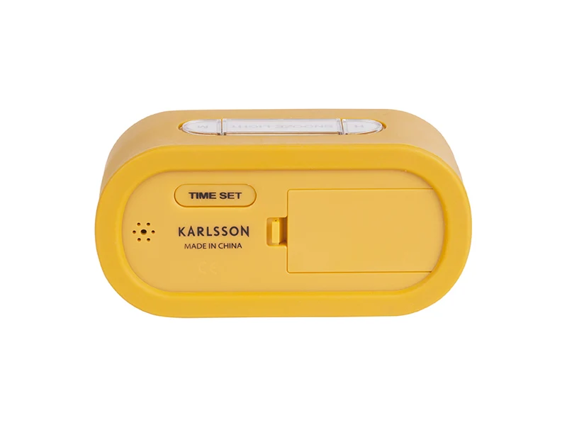 Karlsson Gummy KA5753YE Wecker Ockergelb • Silikongehäuse • Snooze und LED-Beleuchtung