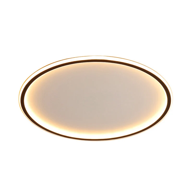 Moderne Plafondlamp Aluminium LED Rond Zwart 40/50/60cm Dimbaar met Afstandsbediening Scandinavisch Design | Sansoti
