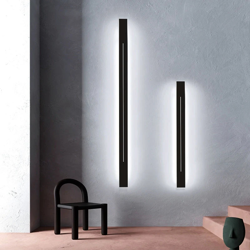 Moderne LED Wandlamp Balk Metaal | Wandverlichting Woonkamer | Zwart Goud | 60-120cm | Sansoti