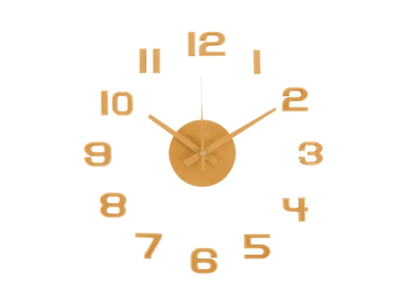 Karlsson DIY Sunset Numbers KA6001YE Wanduhr Ockergelb • Individuell gestaltbar • Modernes Design