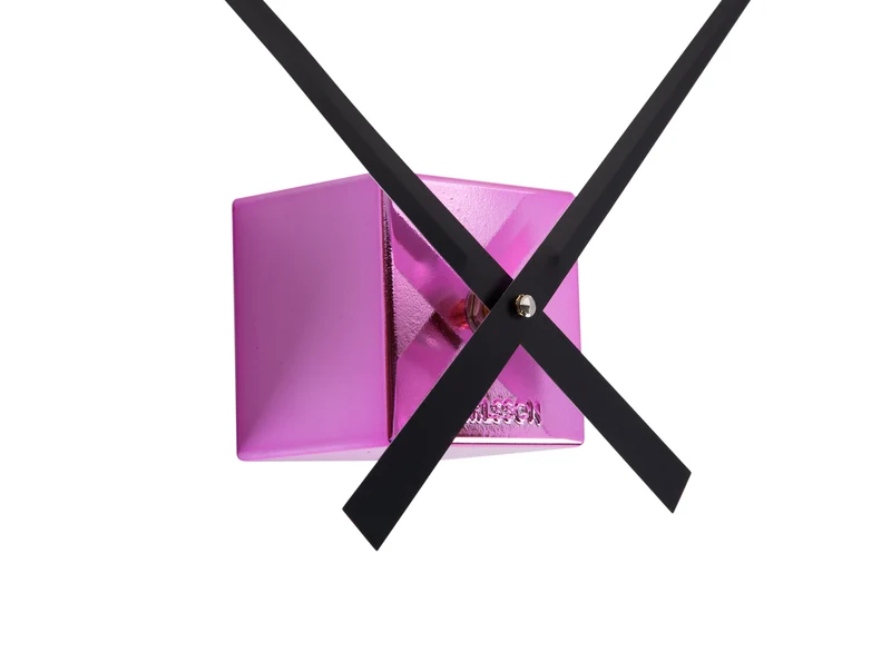 Karlsson DIY Cubic Metallic KA5974PI Wanduhr Metallic Dunkelrosa • Individuelle Würfel-Gestaltung • Skandinavisches Design