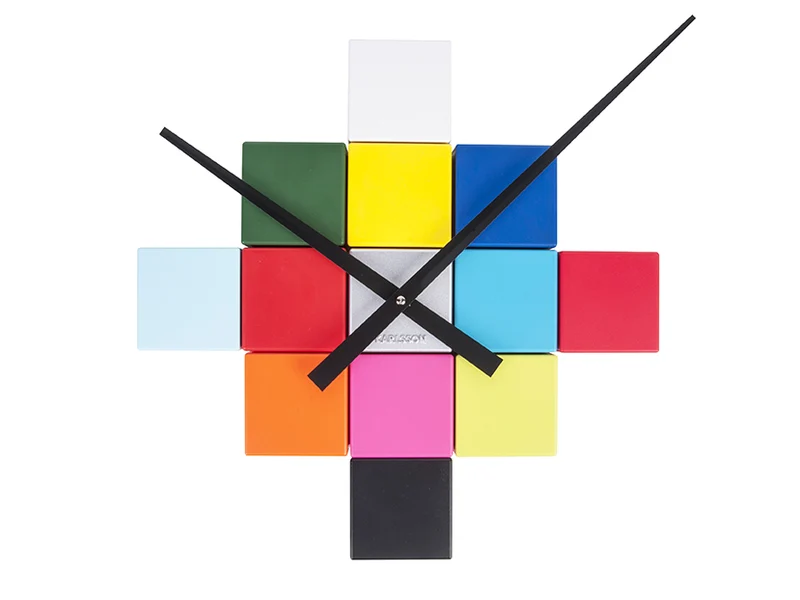 Karlsson DIY Cubic KA5698MC Wanduhr Mehrfarbig • Modulares Würfel-Design • Frei konfigurierbar