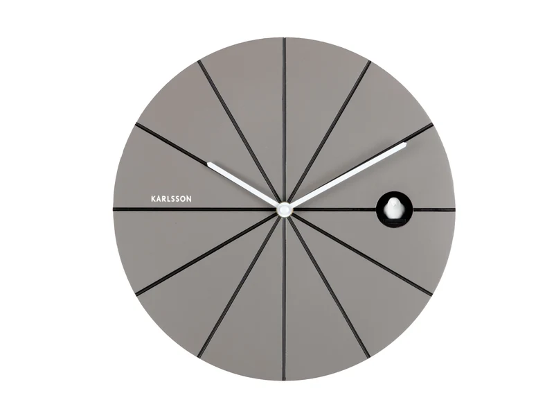 Karlsson Destacado Cuckoo KA6068DG Wanduhr Dunkelgrau • Kuckucksruf zur vollen Stunde • Lautstärkeregler