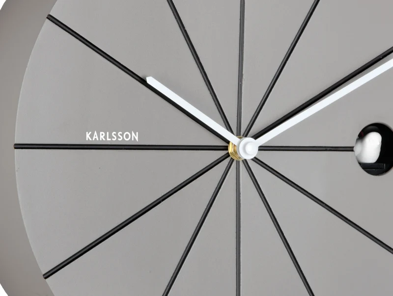 Karlsson Destacado Cuckoo KA6068DG Wanduhr Dunkelgrau • Kuckucksruf zur vollen Stunde • Lautstärkeregler