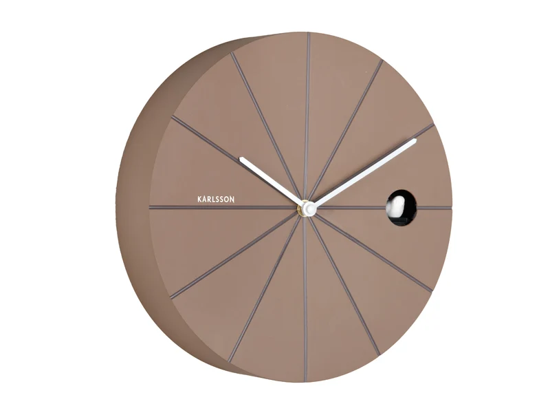 Karlsson Destacado Cuckoo KA6068BR Wanduhr Mokkabraun • Kuckucksruf zur vollen Stunde • Modernes Design