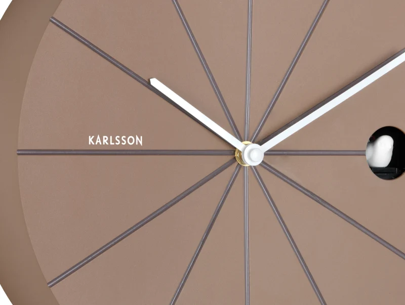Karlsson Destacado Cuckoo KA6068BR Wanduhr Mokkabraun • Kuckucksruf zur vollen Stunde • Modernes Design