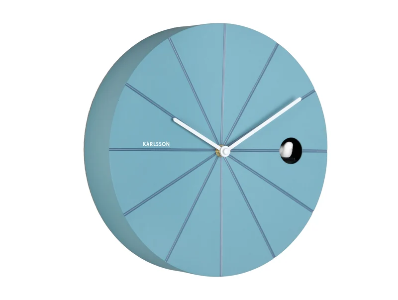 Karlsson Destacado Cuckoo KA6068BL Wanduhr Luftblau • Kuckucksruf zur vollen Stunde • Modernes Rundzifferblatt