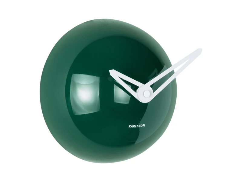 Karlsson Cool Retro Cap KA6119GR Wanduhr Retrogrün • Geräuschloses Sweep-Uhrwerk • Retro-Design