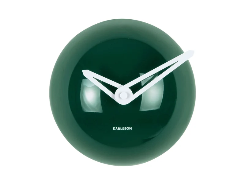 Karlsson Cool Retro Cap KA6119GR Wanduhr Retrogrün • Geräuschloses Sweep-Uhrwerk • Retro-Design