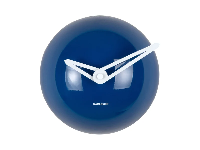 Karlsson Cool Retro Cap KA6119BL Wanduhr Kobaltblau • Sweep-Uhrwerk • Retro-Design
