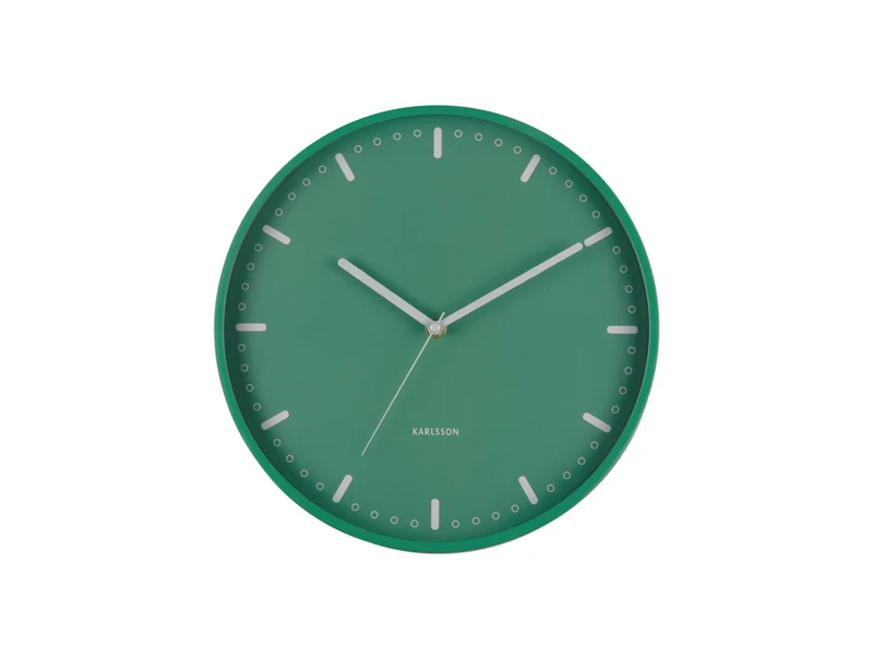 Karlsson Cool Retro KA6071GR Wanduhr Retrogrün • Geräuschloses Sweep-Uhrwerk • Retro-Design