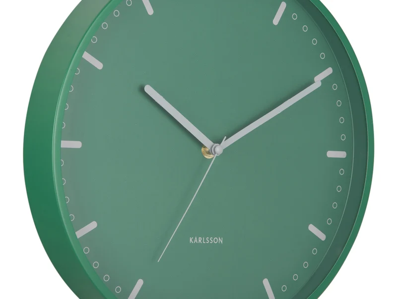 Karlsson Cool Retro KA6071GR Wanduhr Retrogrün • Geräuschloses Sweep-Uhrwerk • Retro-Design