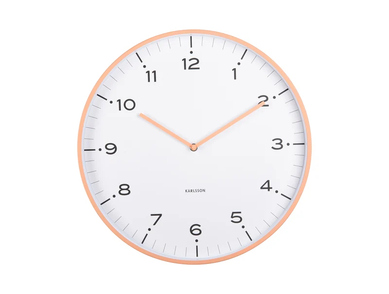Karlsson Circus Rings KA6011OR Wanduhr Orange • Sweep-Uhrwerk • Eisenring-Design