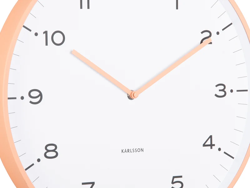 Karlsson Circus Rings KA6011OR Wanduhr Orange • Sweep-Uhrwerk • Eisenring-Design