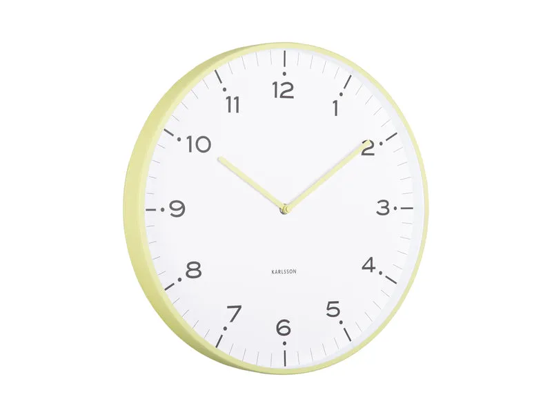 Karlsson Circus Rings KA6011GR Wanduhr Matchagrün • Geräuschloses Sweep-Uhrwerk • Eisen-Ringdesign